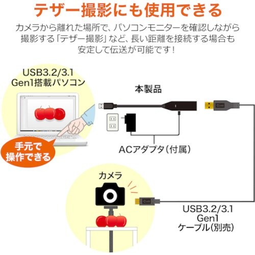SANWA 3m延長USB3.2アクティブリピータ