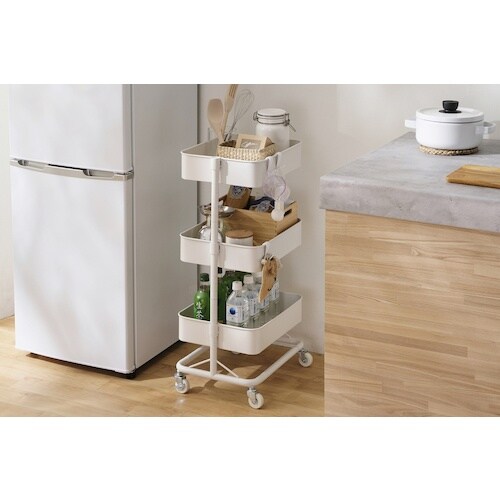 IRIS 100902 キッチンワゴン ホワイト