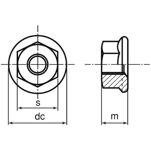 SUNCO フランジナット(S無し P=1.25