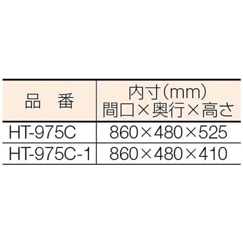TRUSCO 移動式保管庫 引出2個付 900X5