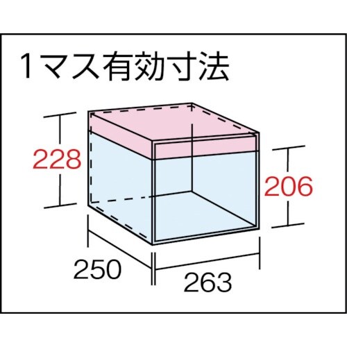 TRUSCO スチール製区分棚 KB型 コボレ止め