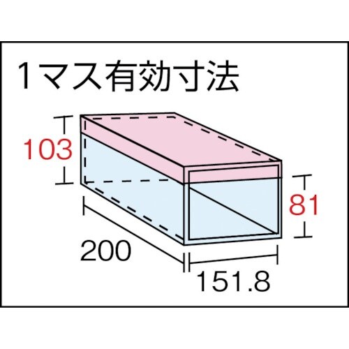 TRUSCO スチール製区分棚 KA型 コボレ止め