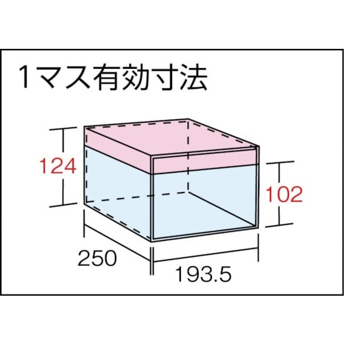 TRUSCO スチール製区分棚 KB型 コボレ止め