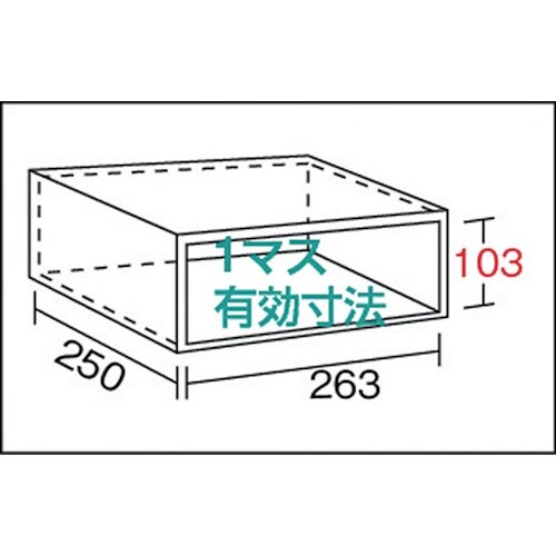 TRUSCO スチール製区分棚 KB型 コボレ止め