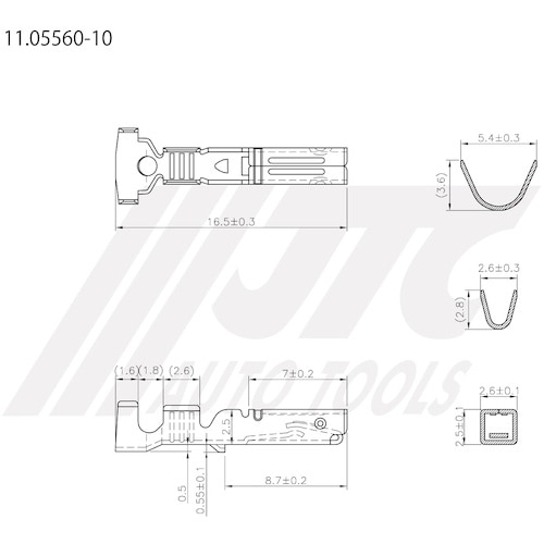 JTC メス端子適用電線0.75ー1.5mm2 1