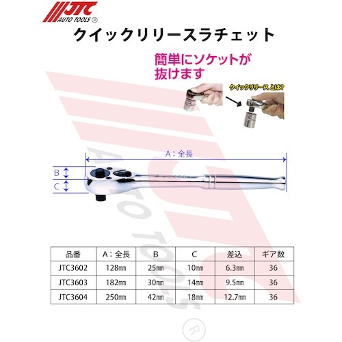 JTC クイックリリースラチェット 12.7mm