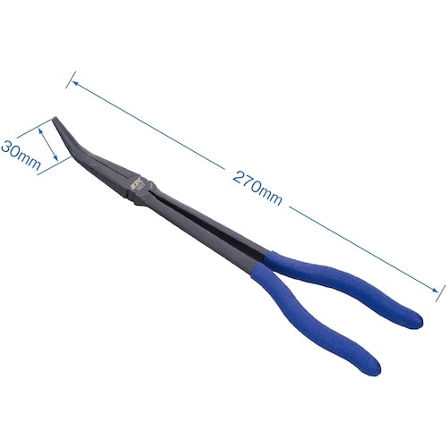 JTC ロングノーズプライヤー45°曲がり