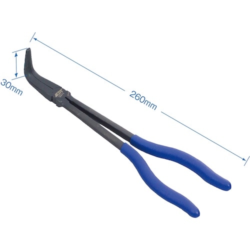 JTC ロングノーズプライヤー90°曲がり