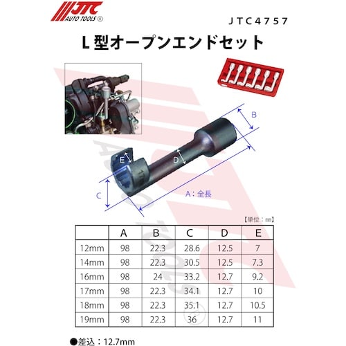 JTC L型オープンエンドセット
