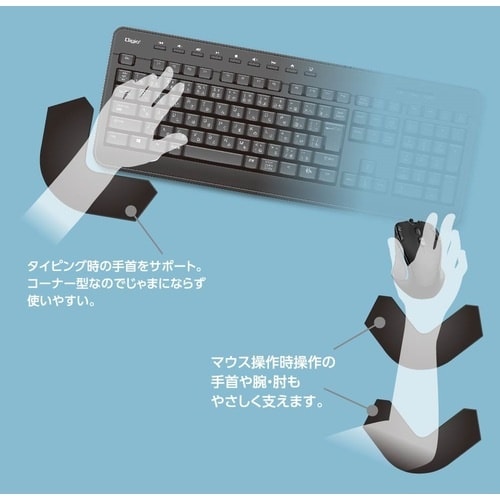 ナカバヤシ リストレストコーナー/ブラック