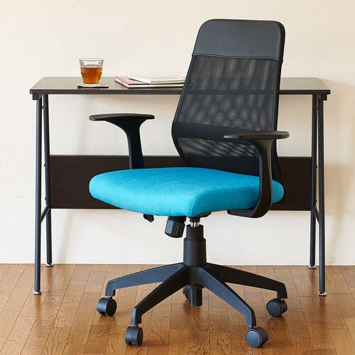 ナカバヤシ メッシュバックチェア ブルー