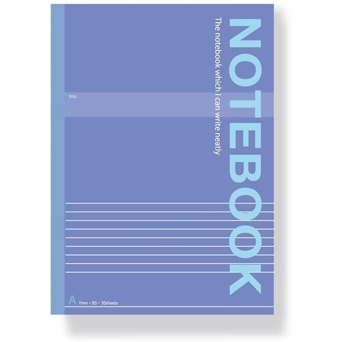 ナカバヤシ 実用ノートB5/A罫ブルー30枚5冊