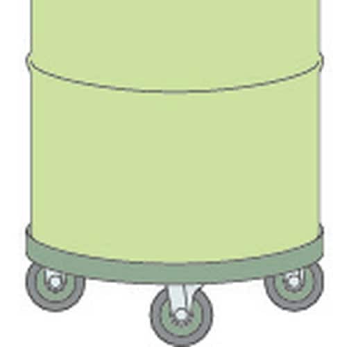 TRUSCO 円形台車 全周ガイド型 荷重300k