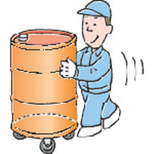 TRUSCO 円形台車 上置型 荷重500kg 台