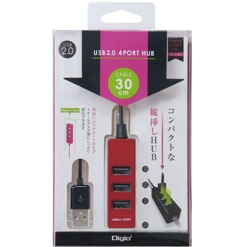 ナカバヤシ USB2.0 4ポートハブ 0.3m