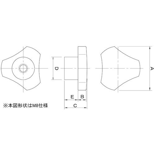 SUNCO ノブナット 黒(NO.1 M5 (1