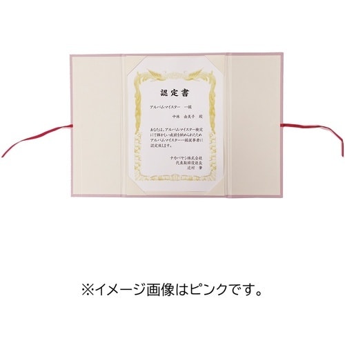 ナカバヤシ 証書ファイル観音開きリボン付きA4ピン