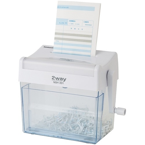 ナカバヤシ 2ウェイハンドシュレッダ201/ホワイ