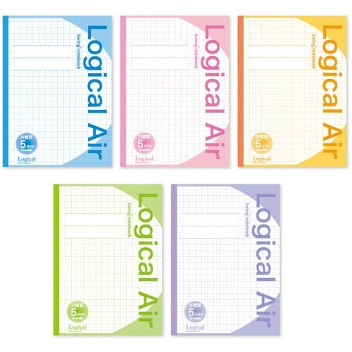 ナカバヤシ ロジカルエアー方眼5ミリB5 30枚