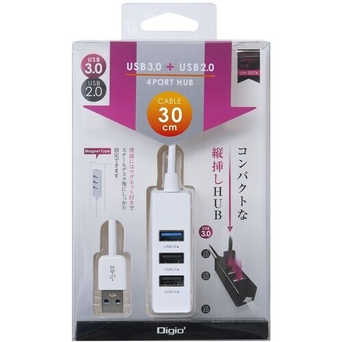 ナカバヤシ USB3.0+2.0 4ポートハブ 0