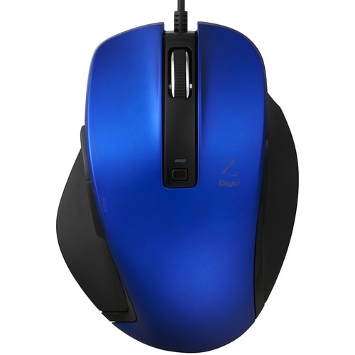 ナカバヤシ 有線5ボタンBlueLEDマウス ブル