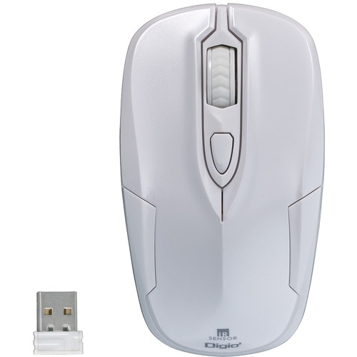 ナカバヤシ 無線静音3ボタンIRLEDマウス/ホワ