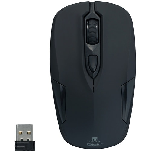 ナカバヤシ 無線静音3ボタンIRLEDマウス/ブラ