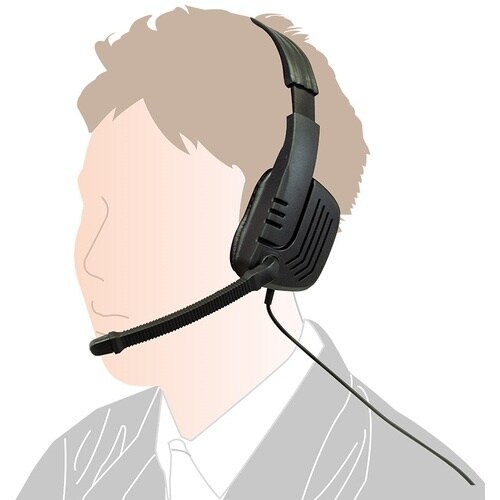 ナカバヤシ 4極ヘッドセット/ブラック