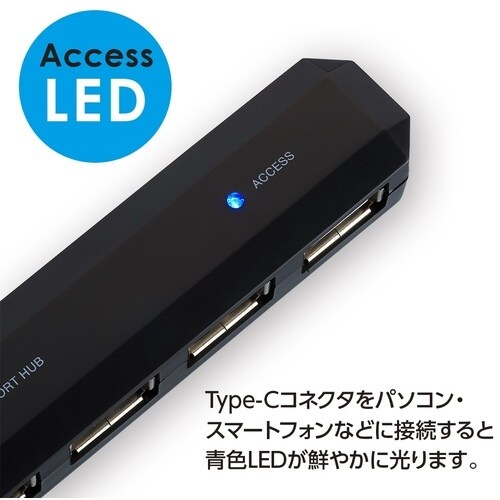 ナカバヤシ USB2.0/Type−C/4ポートハ