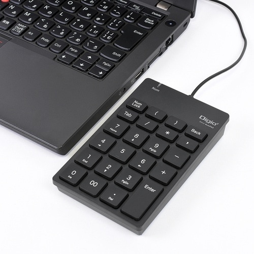 ナカバヤシ 有線静音テンキー/ブラック