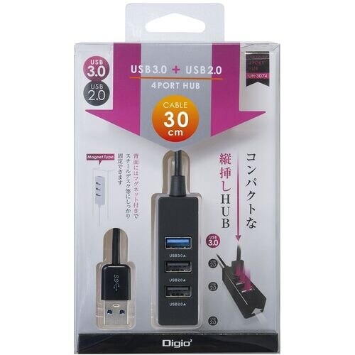 ナカバヤシ USB3.0+2.0 4ポートハブ 0