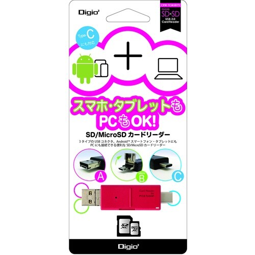 ナカバヤシ C&MicroB&A SDカードリーダ