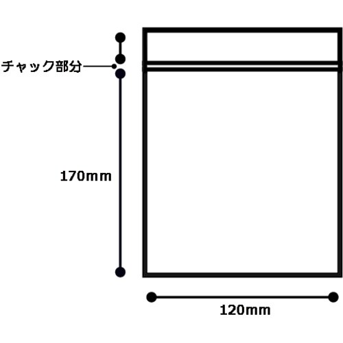 PLUS 121012)ポリ袋チャック付100枚1