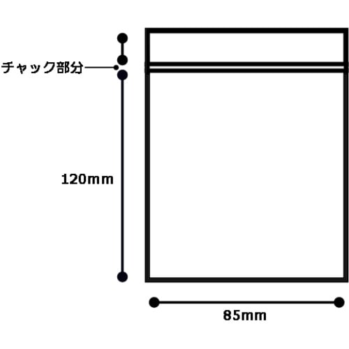 PLUS 121008)ポリ袋チャック付100枚8