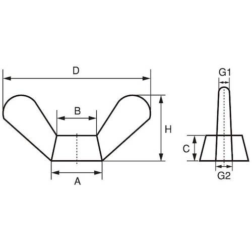 SUNCO SUS蝶ナット(1種 (浪速鉄工製