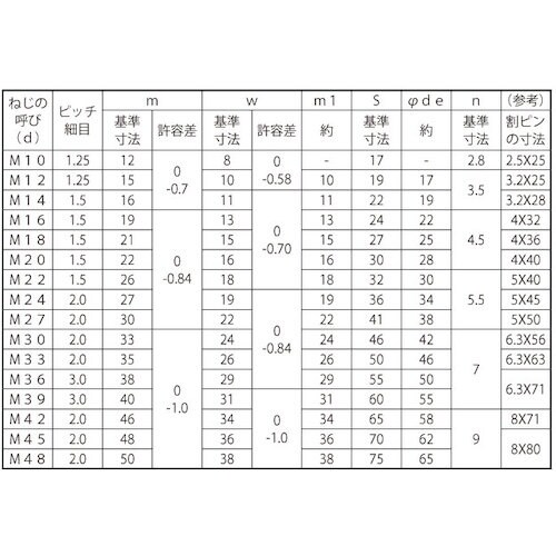 SUNCO 溝付きナット(高形(2種 細目 M2