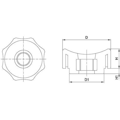 SUNCO 三価ホワイト グリップナット (黒(E