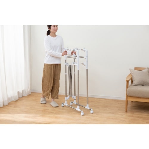 IRIS 100363 組み立て簡単たっぷり物干し