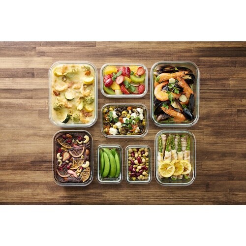 IRIS 576906 耐熱ガラス容器 8点セット