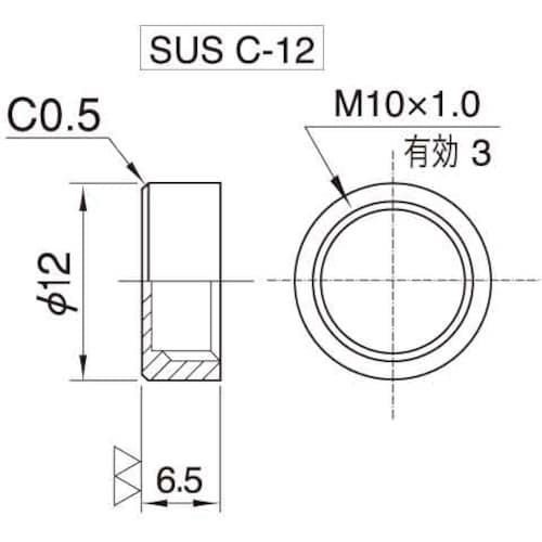 SUNCO SUS 鏡止めナット C−12 (