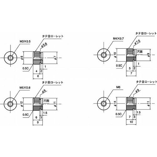SUNCO ニッケル ECO−BSローレットナ ッ