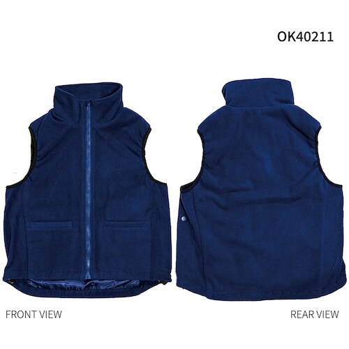 岡潮 手洗い洗濯できるフリースUSB電熱ベスト40