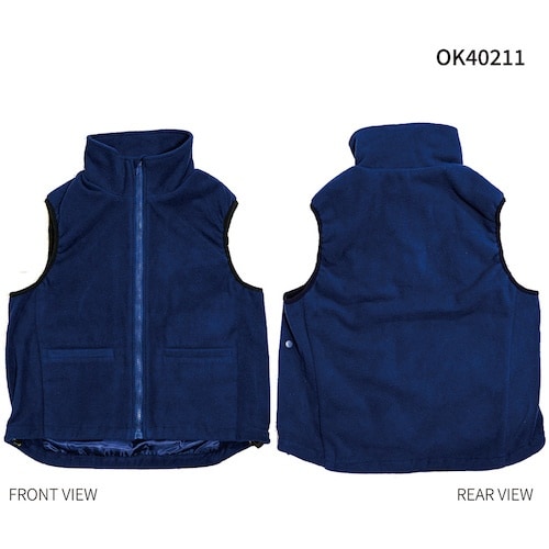 岡潮 手洗い洗濯できるフリースUSB電熱ベスト40