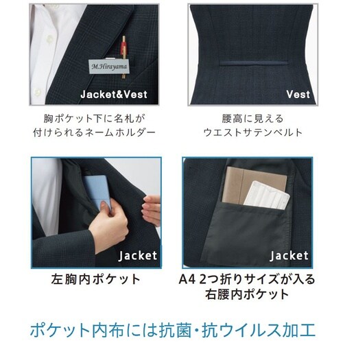 GROW グレンチェックジャケットネイビー系15