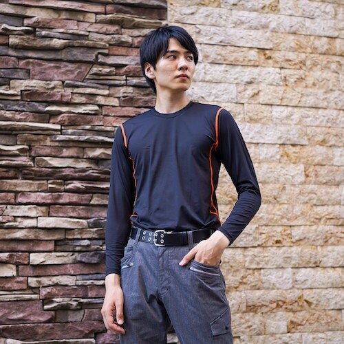 岡潮 超吸汗速乾・冷感シャツ コンプレッション長袖