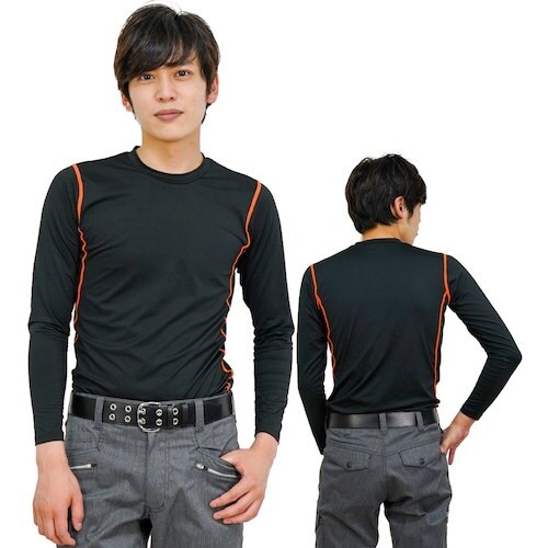 岡潮 超吸汗速乾・冷感シャツ コンプレッション長袖