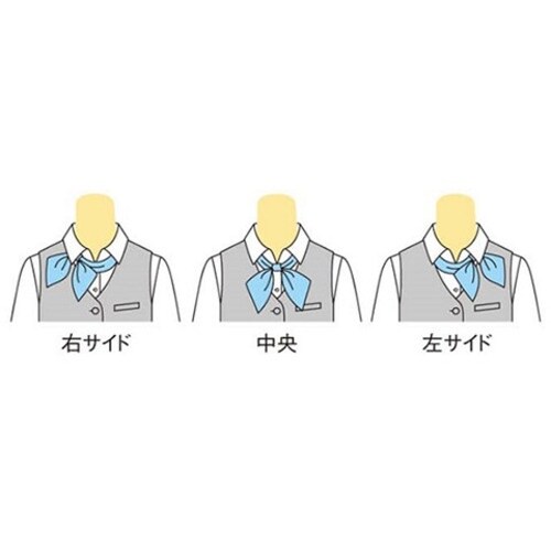 GROW フローラル・タイリボンスカーフ紺系F