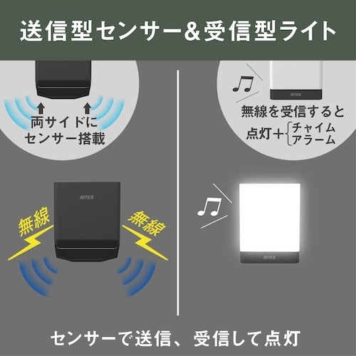 musashi 乾電池式 無線連動 チャイム&ライ