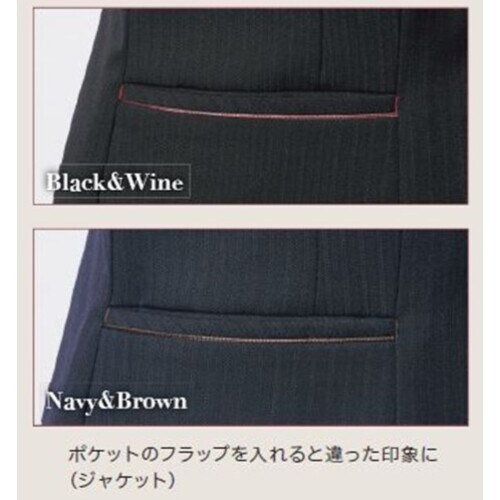 GROW ベルベット・ストライプジャケット黒系09