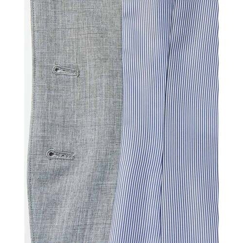 GROW ナチュラル・シャンブレーベストグレー09